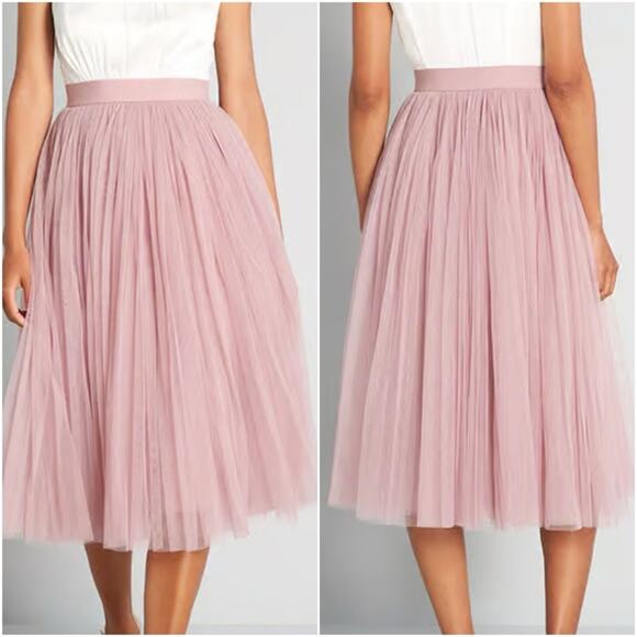 ModCloth women's Skirt Pink Tulle Layered Midi XS - Picture 2 of 10